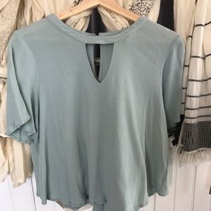 Elodie sea-foam green short sleeve top
